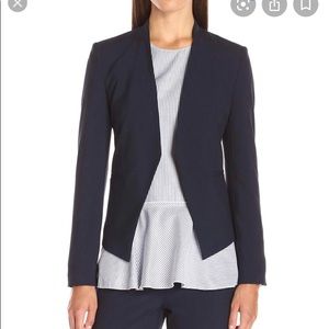 Theory Lanai Cotton Blend Blazer Jacket Navy 2